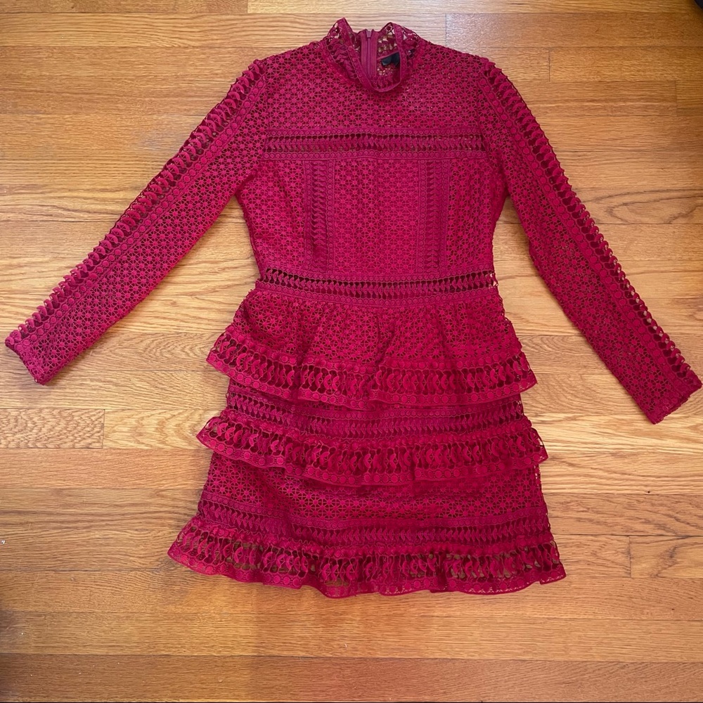 Aqua Crochet Lace Dress- Medium